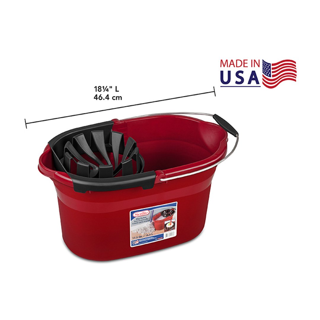 16.6L Bucket w/Wringer - Red