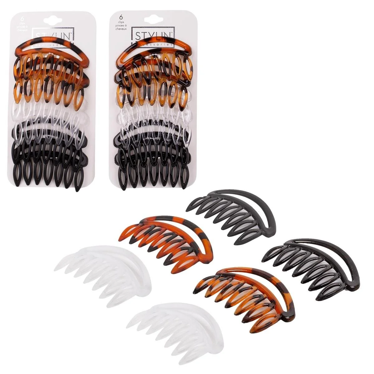 Stylin, 6p Hair Combs 7.5cm, 2 asst.
