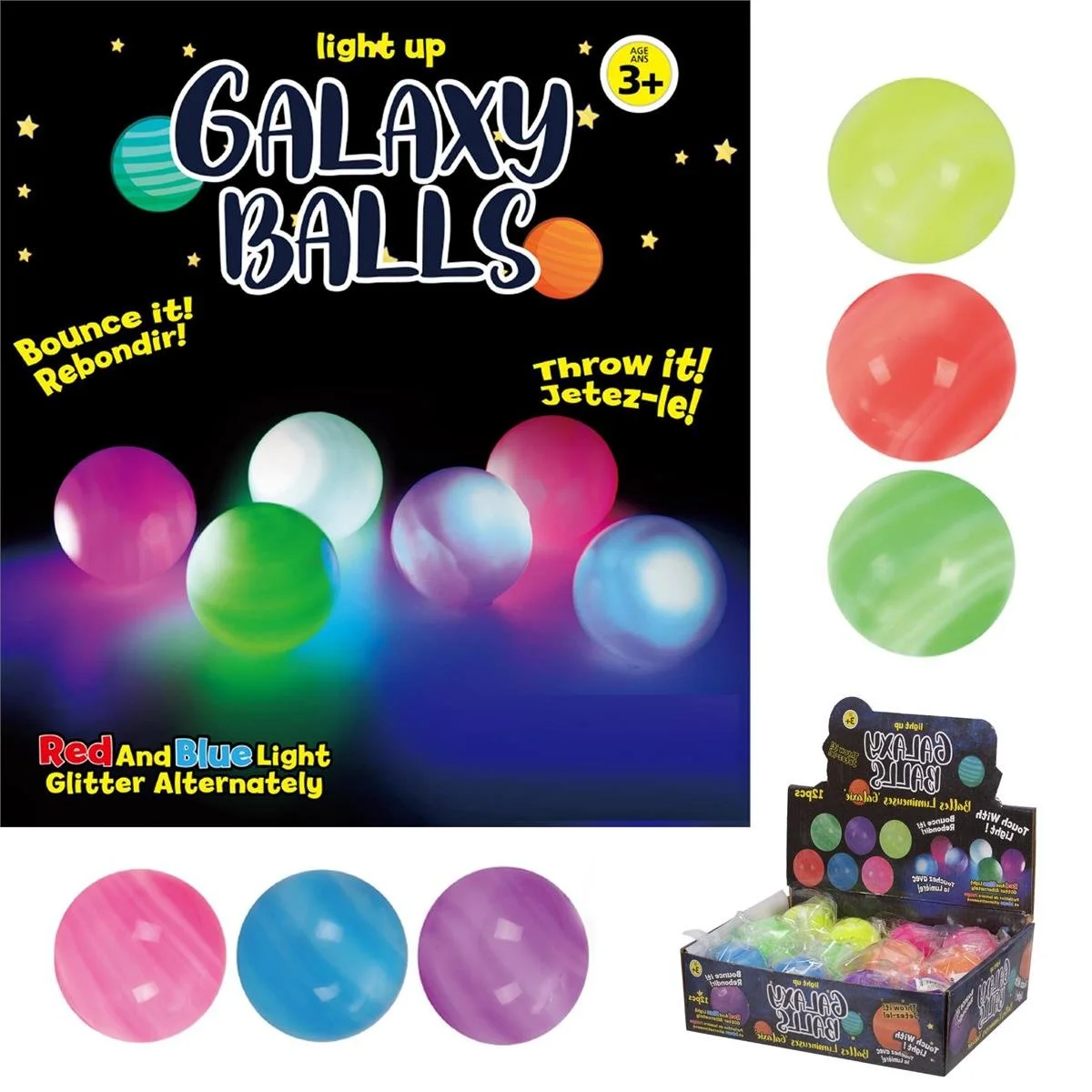 Light Up Galaxy Balls, 12pcs