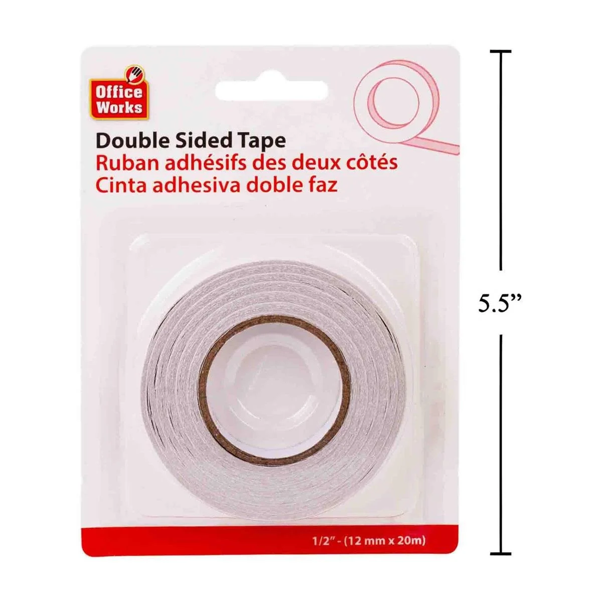 O.WKs. Double Sided Tape, 12mm x 20m