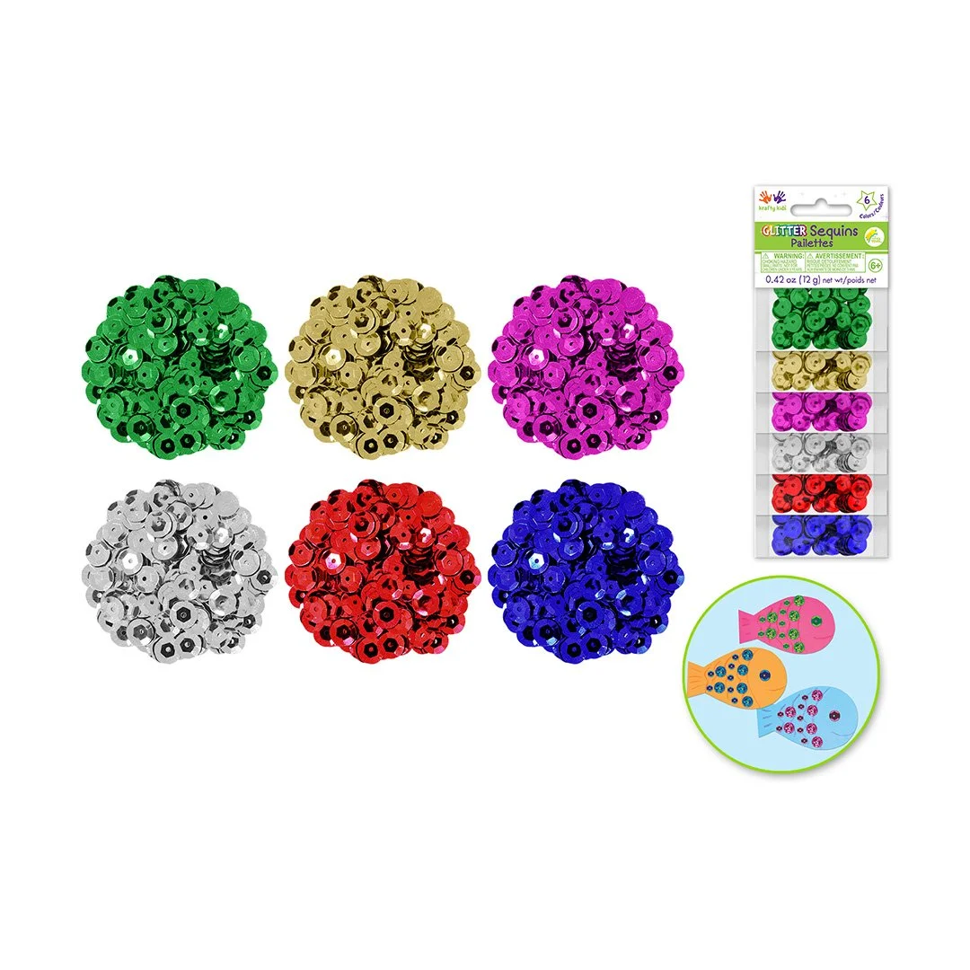 Krafty Kids: Glitter Sequins - Cup Primary