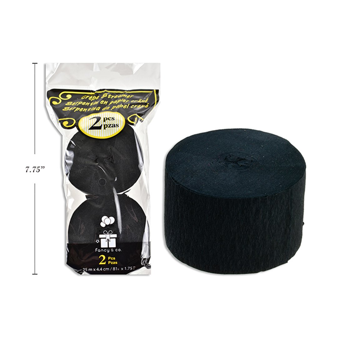 Crepe Streamers - Black