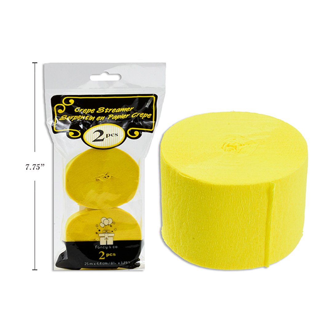 Crepe Streamers - Yellow