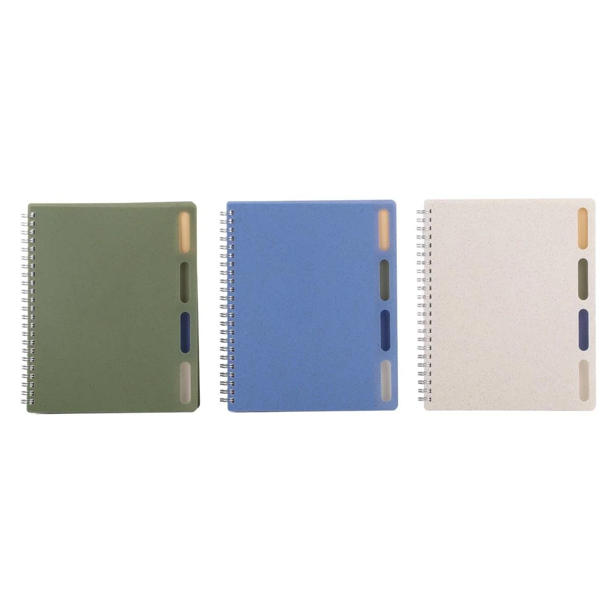 6.6" x 8" 5 Subject Ruled Notebook, 100sheets, 70g 3 colors