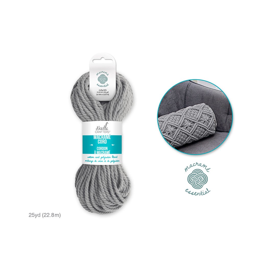 Needlecrafters: Macramé Cord - Light Grey