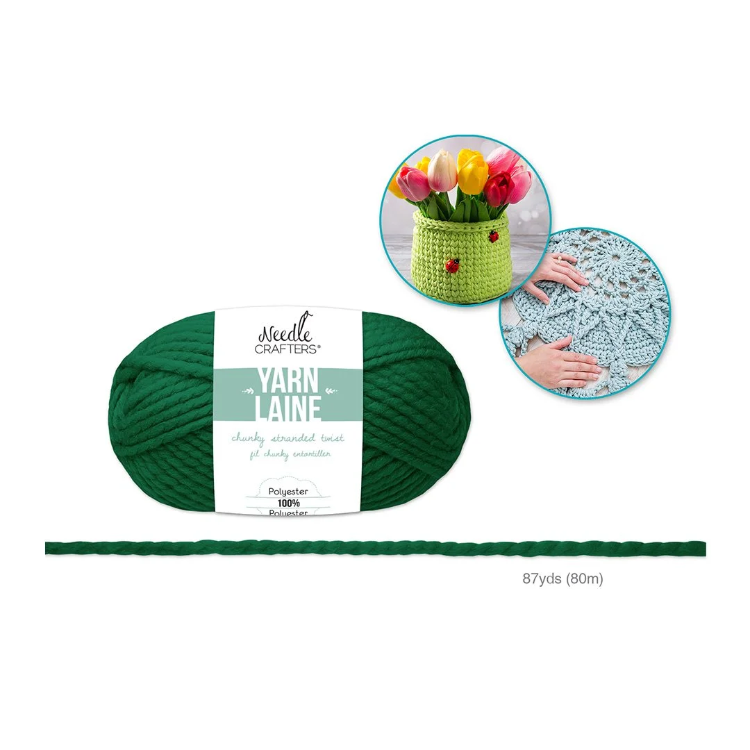 Needlecrafters: Chunky Stranded Twist Poly Yarn K - Dark Green