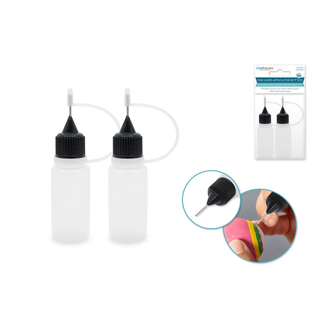 Plastic Bottles: Fine-Liner Applicator Bottle Metal Tip with Cap
