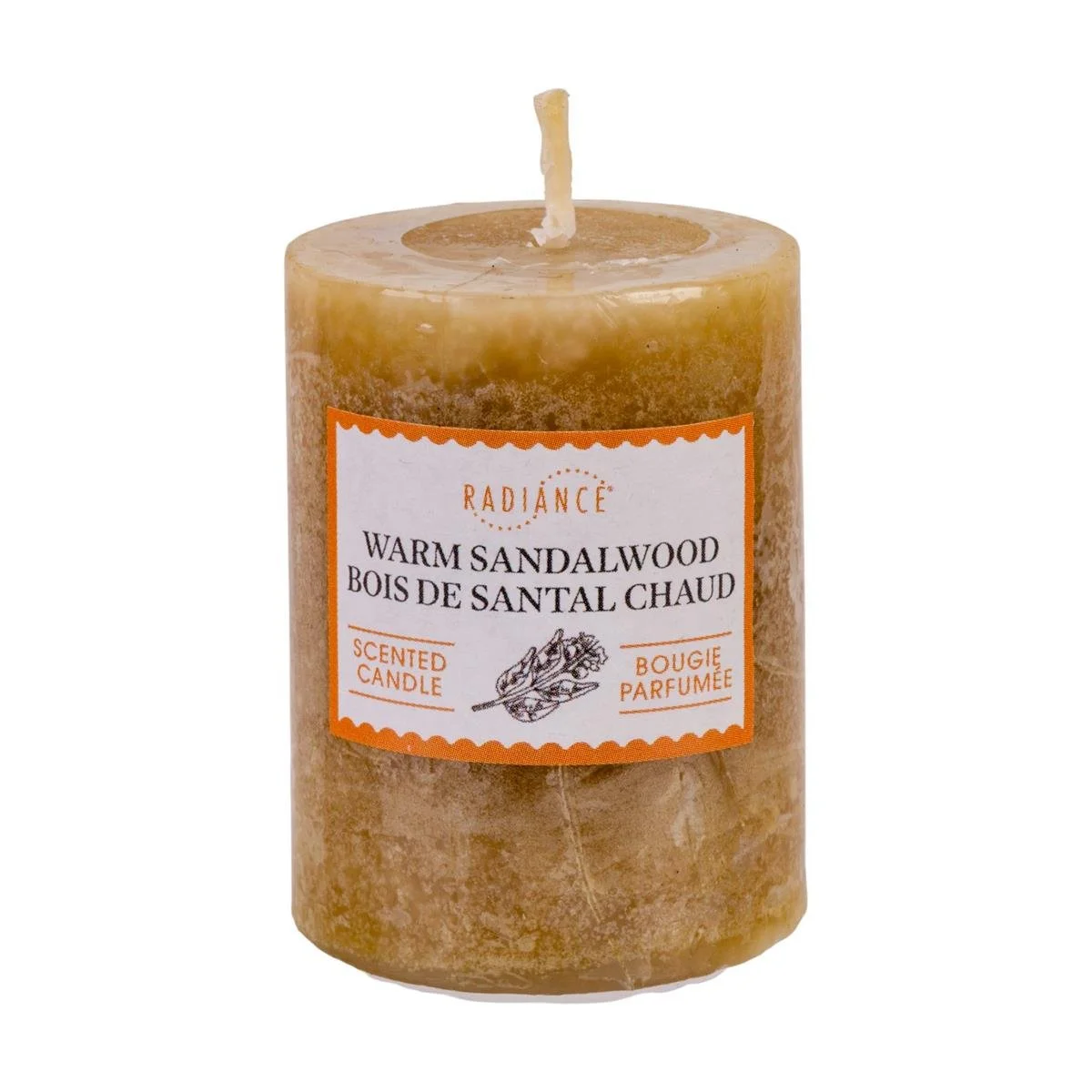 Frosted Scented Votive Candle, 2"H, Warm Sandalwood