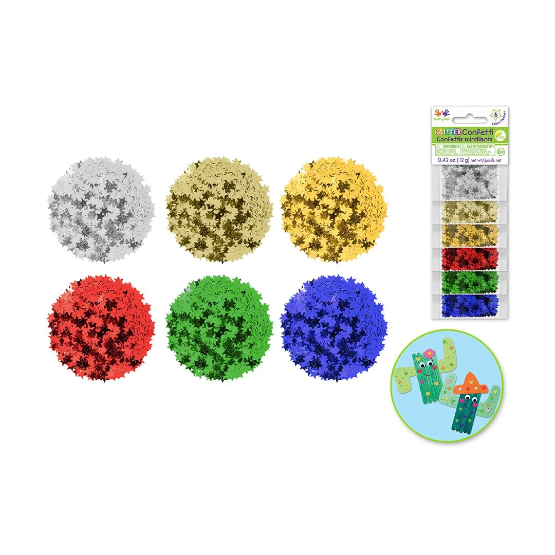 Krafty Kids: Glitter Confetti - Stars Primary