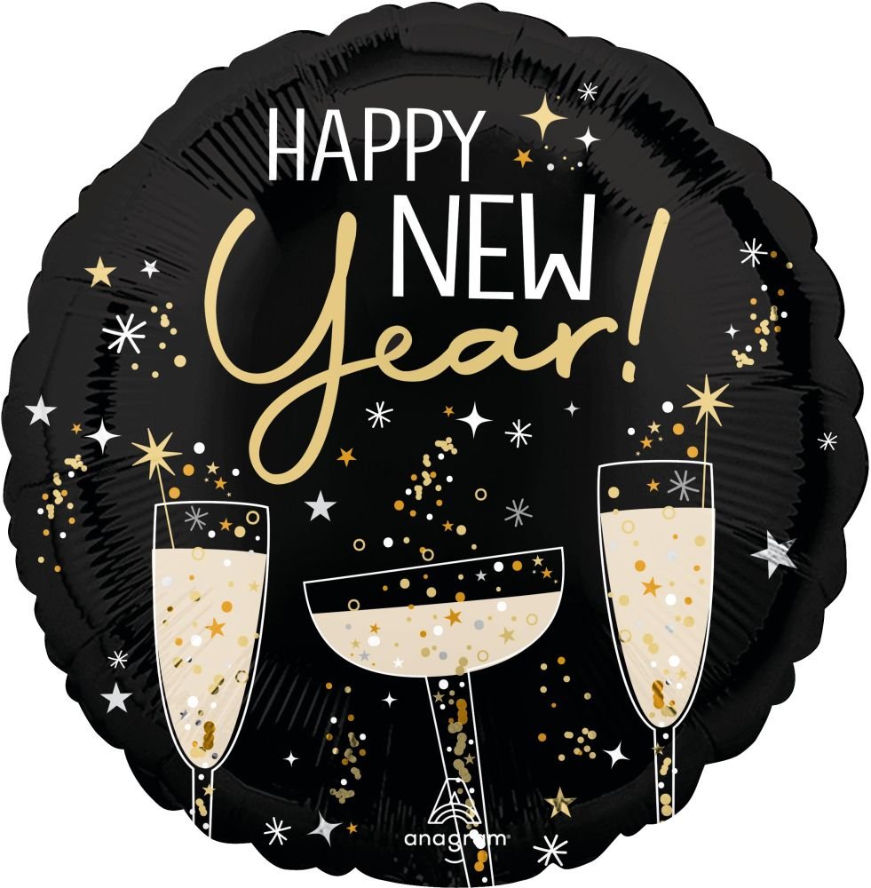 Standard Bubbly New Year Balloon