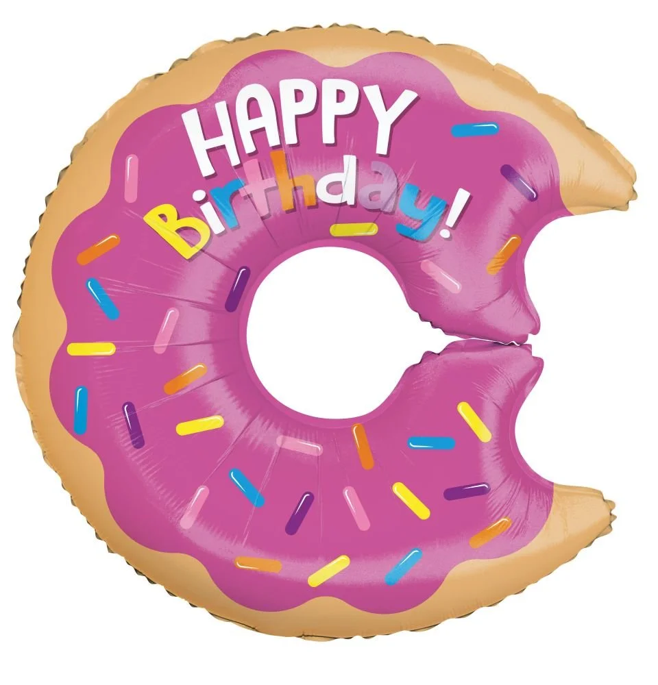 28" Birthday Donut Shape Balloon