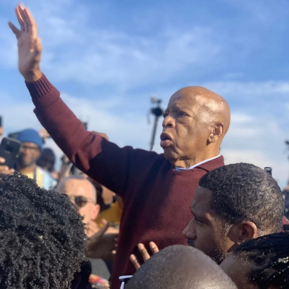 Farewell beloved freedom fighter. Thank you for inspiring us to keep fighting. For teaching us that some fights are worth the &ldquo;trouble.&rdquo; Rest In Peace and Power. We&rsquo;re gonna make you proud @repjohnlewis 🕊 ❤️✊🏾 #goodtrouble