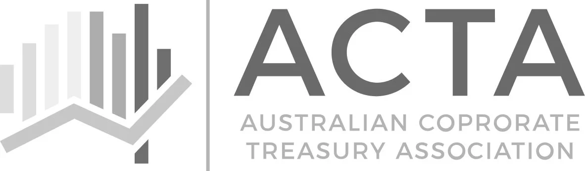 Logo of the Australian Corporate Treasury Association with a bar graph icon and the organization's name.