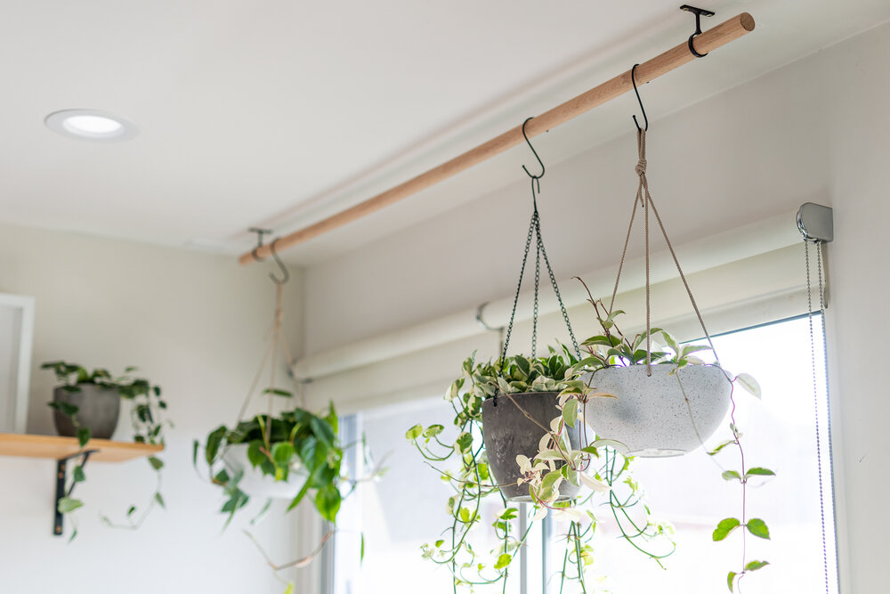 How To Make A Simple Diy Plant Hanging Rod Mod Musings - How To Hang Plants From Ceiling