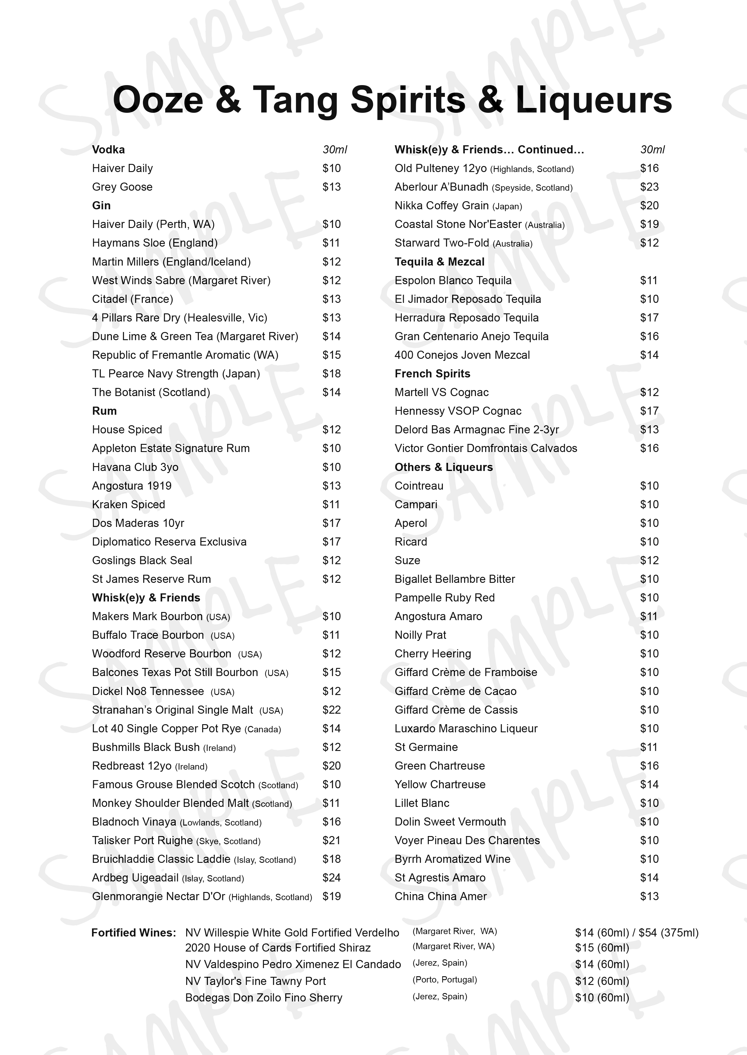 Menu At Ooze And Tang Ooze And Tang menu-at-ooze-and-tang-ooze-and-tang