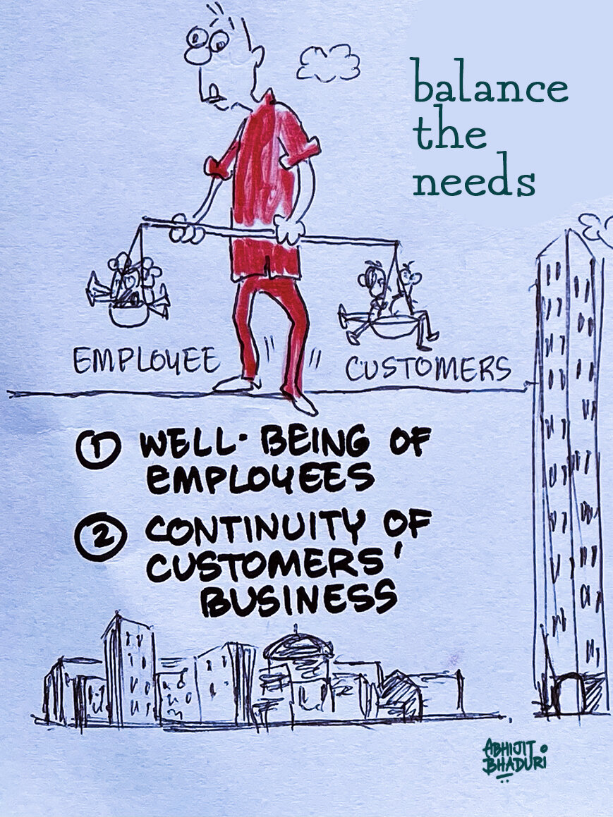Lesson 3: A hybrid workplace needs more communication The CEO and the leadership team have to ensure that there is one common company culture in a hybrid world (whether the employee is working from home or office or part-time in both). We will continue to see a hybrid world. Constant communication helps the employee feel connected. Put extra effort to include and spend time with new hires. Onboarding them into the company culture is vital. Tiger continued to do his Town Halls and send recorded videos. Being able to communicate on video is an important skill to build. Don't send emails. Communication must be a two-way process. Listen and act on the feedback. Genpact uses a AI powered chat bot to answer routine questions. That ensures that the employee can get some kind of an immediate response 24x7. I would absolutely recommend using a chatbot. If being articulate was the big skill that defined leaders in the pre-Covid world, the post COVID world values humility and listening as a vital skill for a leader. (Read about The Rise of the H Factor ) Lesson 4: Rethink CSR to Make a Difference The idea that left the deepest impact on me was not the business strategy but how they redesigned their CSR. They used their deep expertise in Analytics to help hospitals predict the amount of PPE equipment they would need. They opened up their skill building portal Genome to the world. Now anyone can use the portal to take classes and learn from the same resources that Genpact employees have access to Here is a #Sketchnote I created as I took notes during the conference.