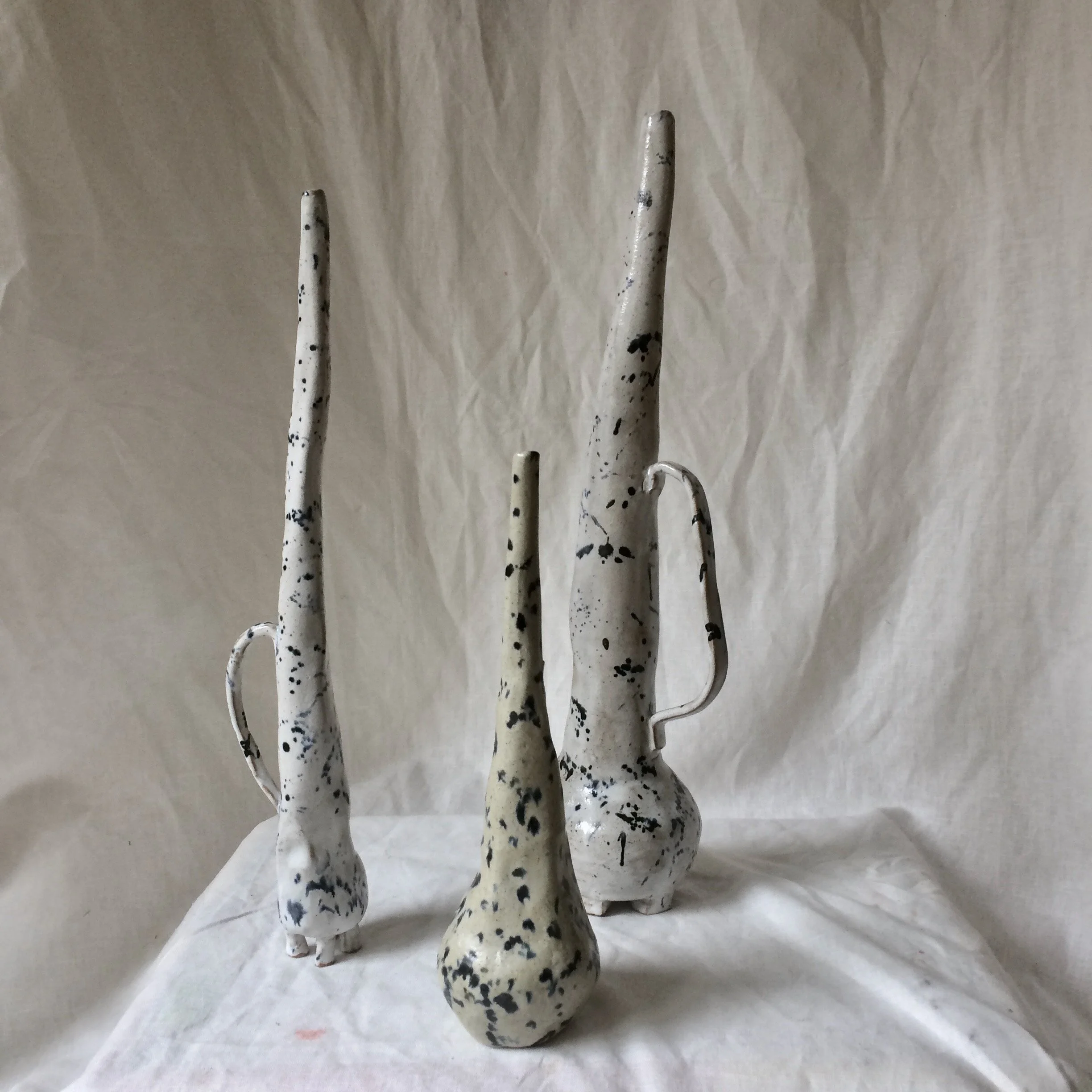 Spotted Single Stemmed Vases