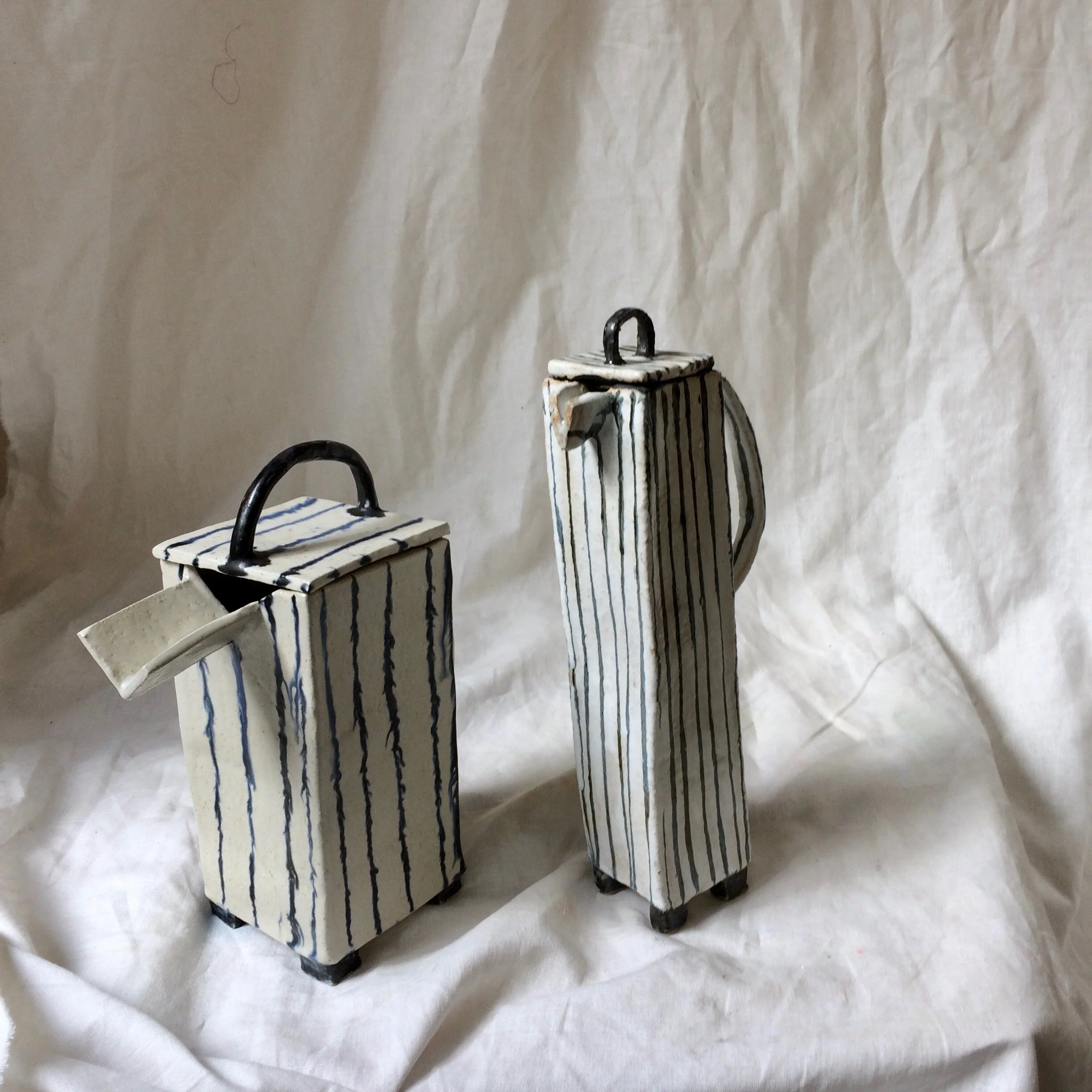 Striped Milk Jugs