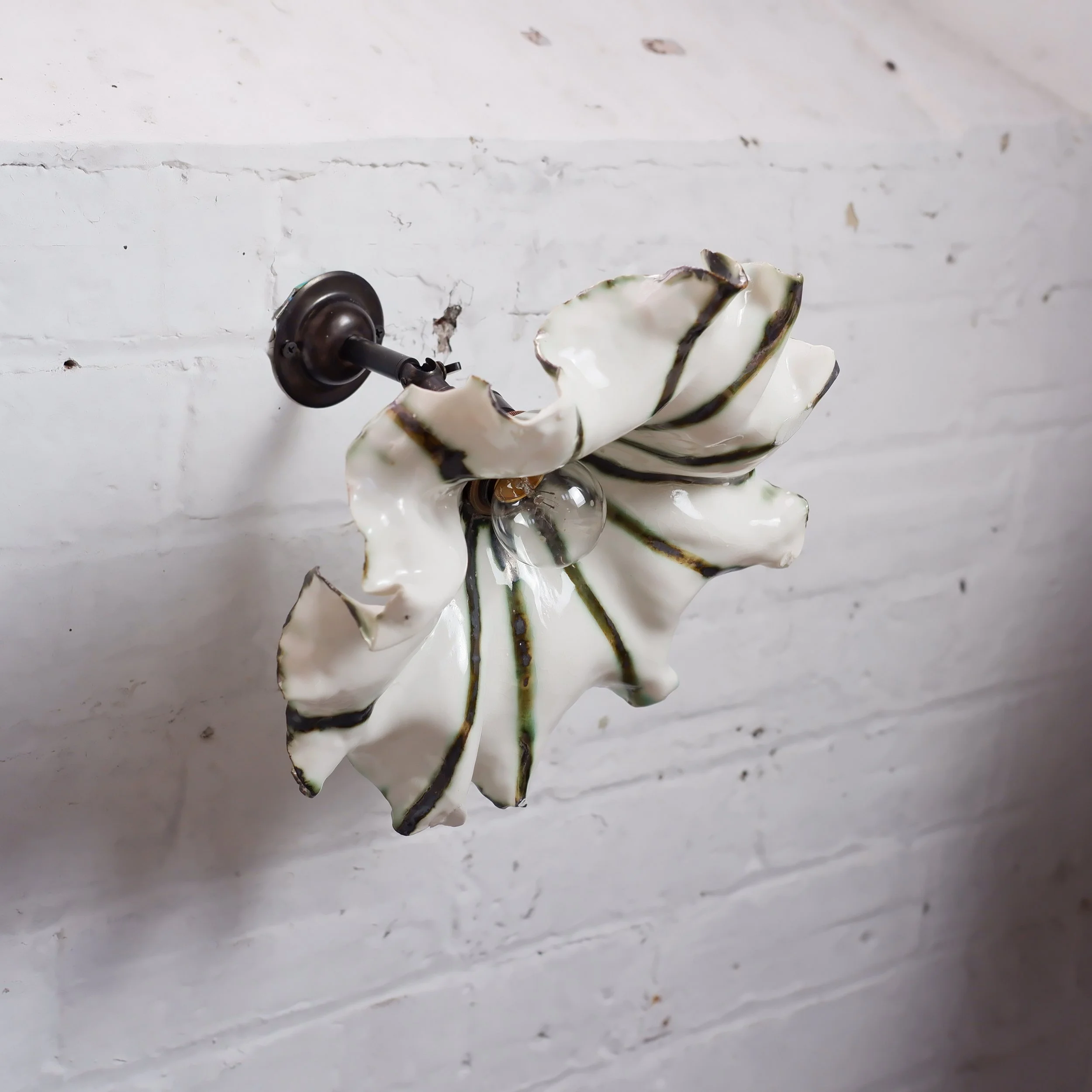 Seaweed Green Sea Anemone Wall Light.JPG