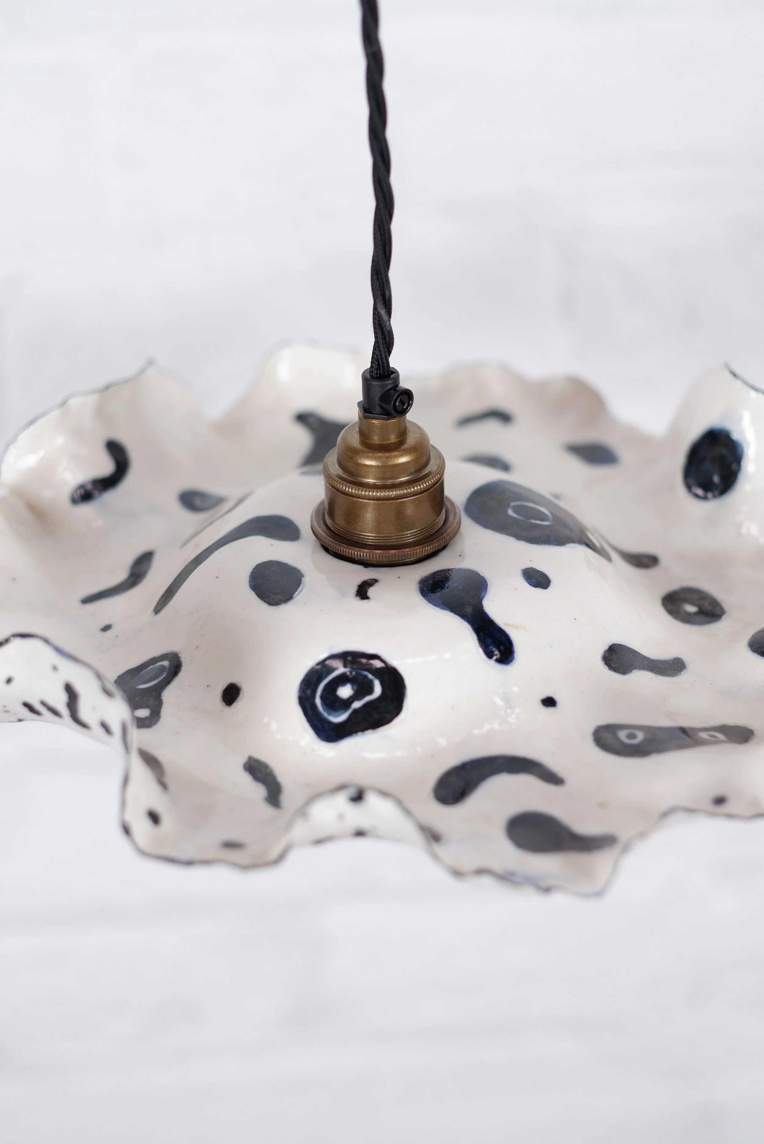 Ink blue diamond stingray ceiling light.4.JPG