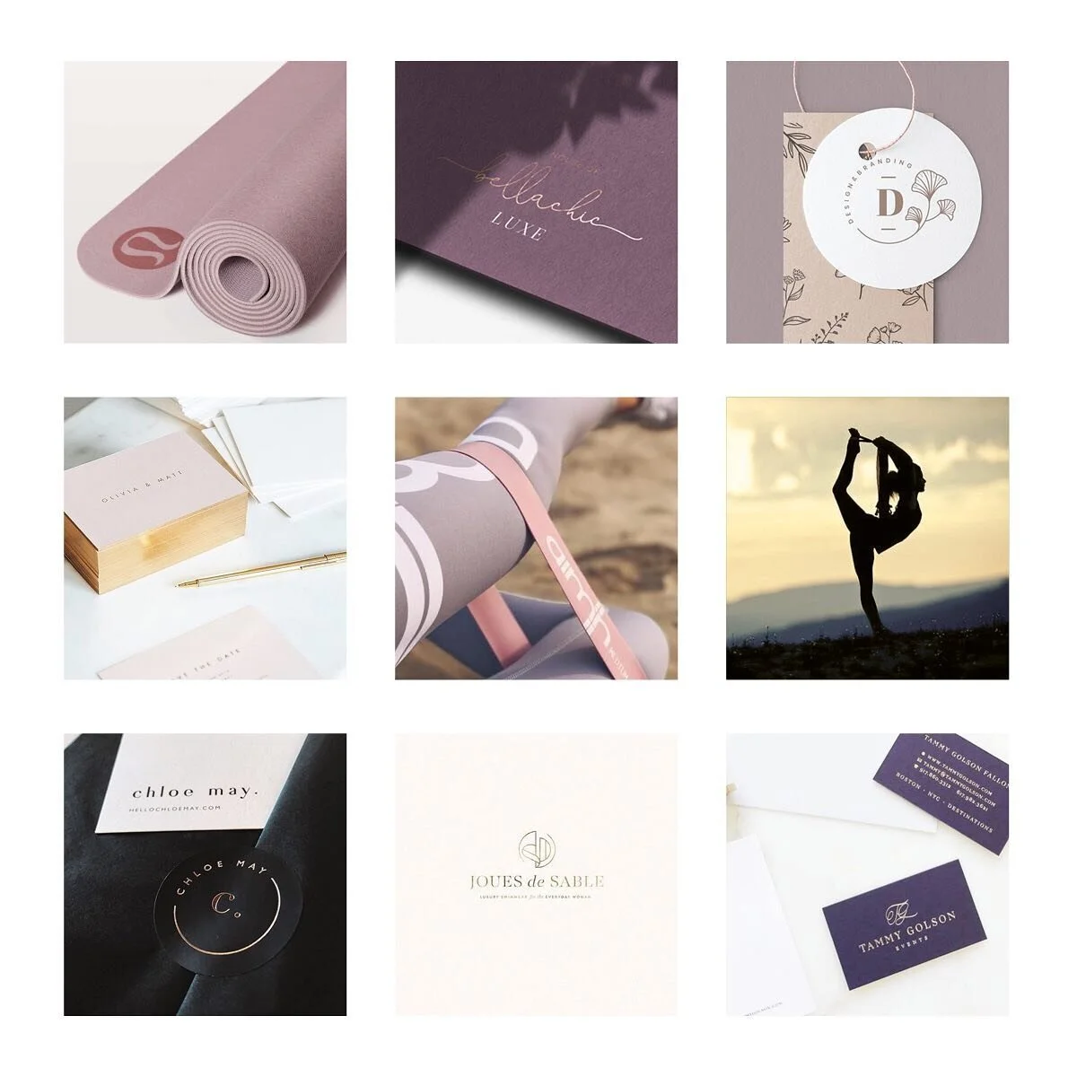 A luxe boutique vibe for a pole dance, aerial &amp; fitness studio done at the beginning of the year. Here&rsquo;s a glimpse of the moodboard and initial concepts. The dance outlines were inspired by actual images of my client who is so talented! The final brand included her favourite colours which included accents of gold and purple, which we went for a more muted mauve tone for a modern look ✨

#branddesigner
#logodesigner
#smallbusinessbranding 
#moodboard
#graphicdesigner
#aeriallove