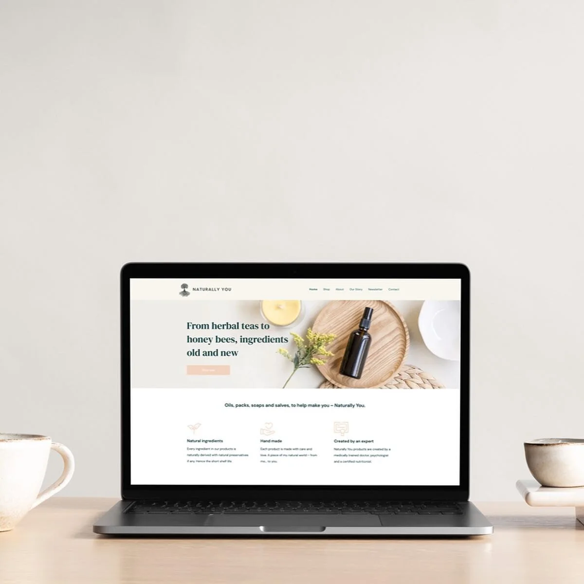 A website design for a beautiful client who makes products using natural ingredients 🌿

#madebymoyo
#mockupmonday 
#websitedesign
#designinspiration