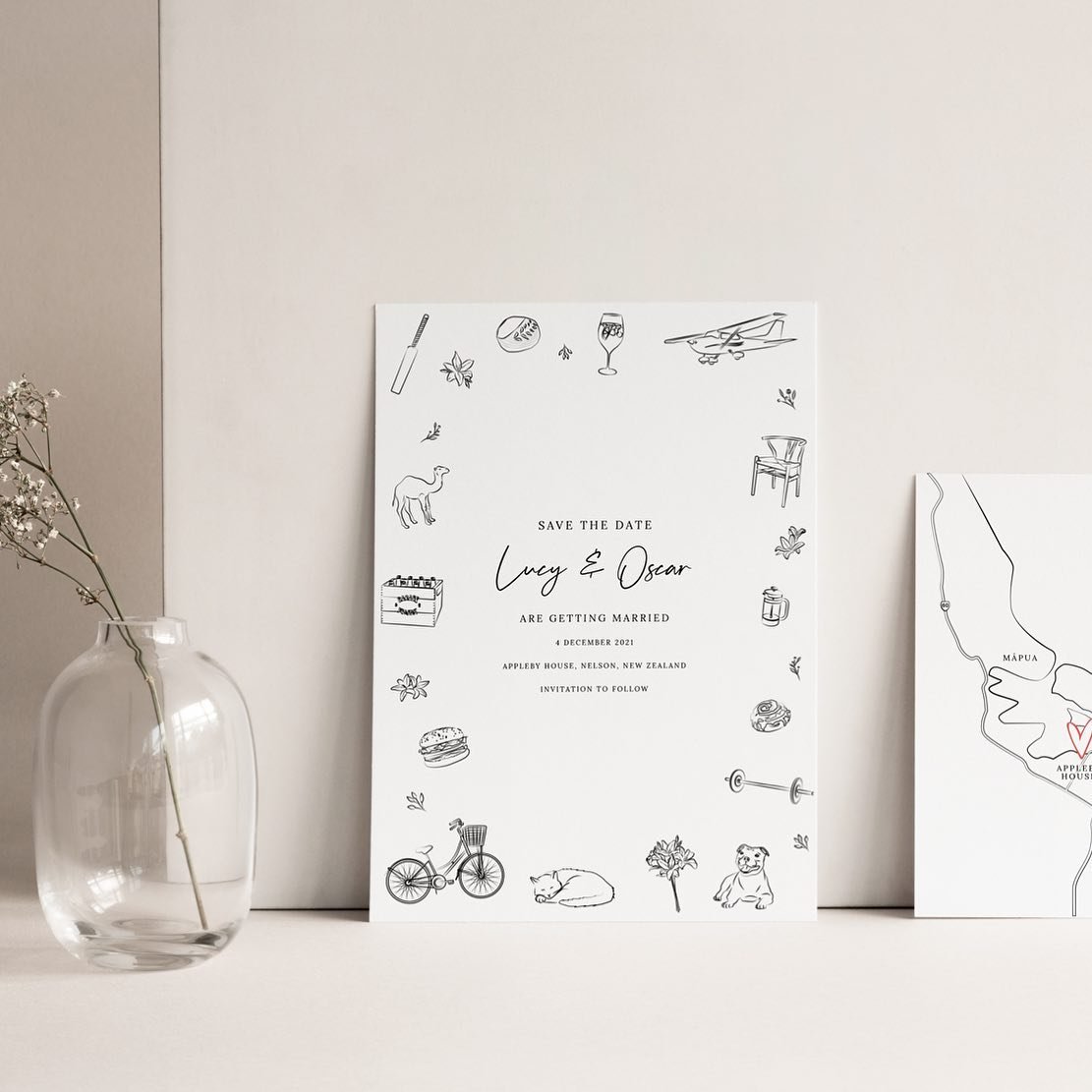 A cute save the date design 🤍

#weddingstationery #madebymoyo #graphicdesign #nzmade