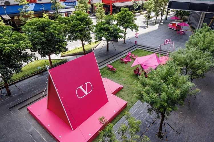 Site overview — lawn becomes the canvas