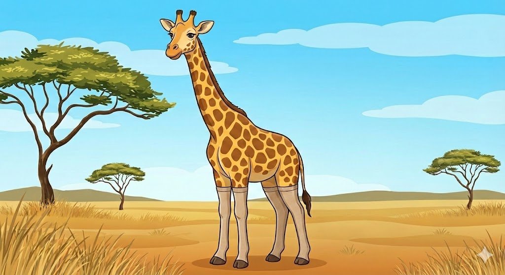 porque as girafas não precisam de meias elásticas