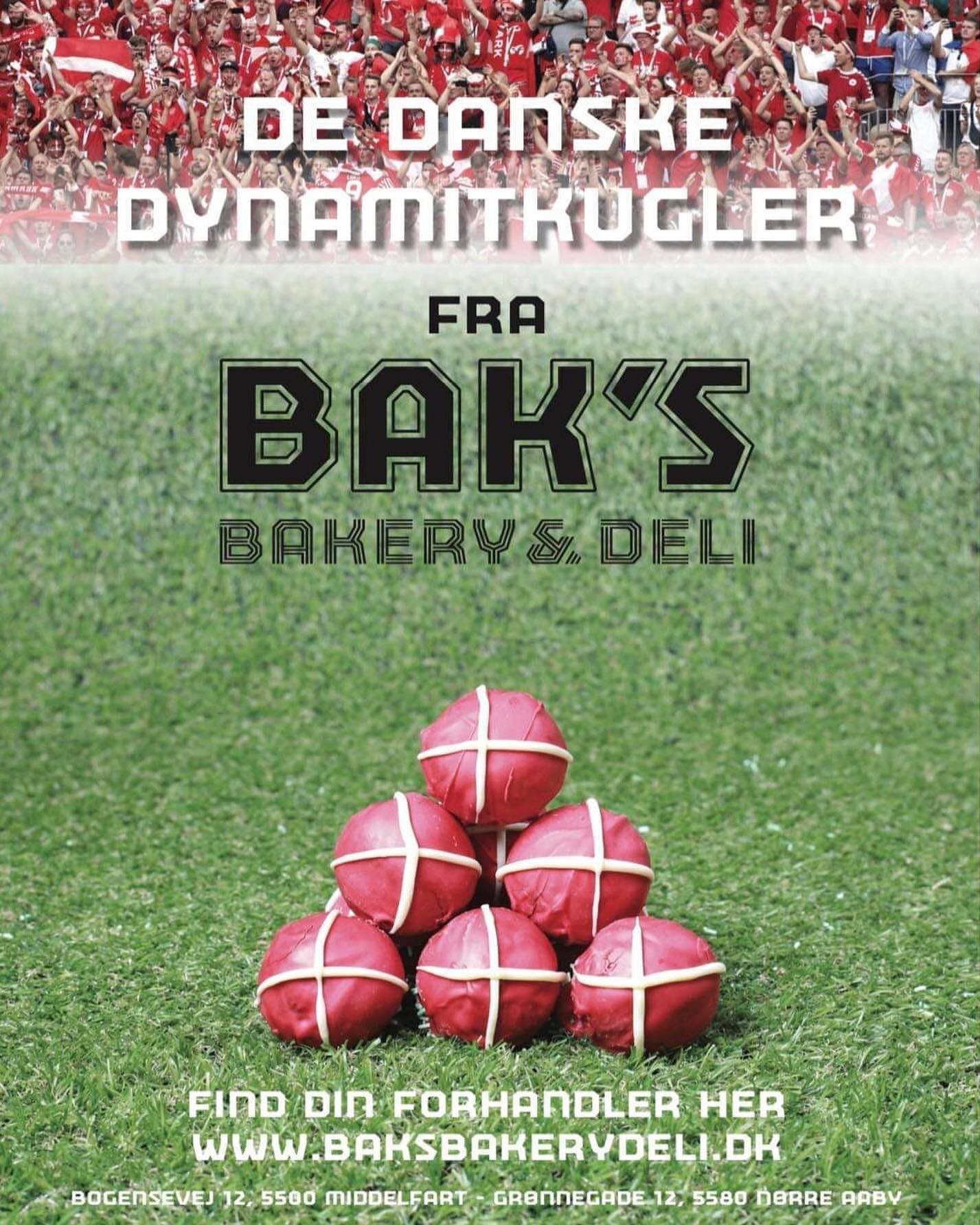 NYHED 🙌🏼

🇩🇰 DYNAMITKUGLER 🇩🇰

S&aring; kan vi ikke holde sp&aelig;ndingen l&aelig;ngere&hellip;🫣

Er du klar med klaphat og dannebro n&aring;r VM i fodbold skydes i gang den. 20 November?

For det er vi&hellip; 🤩🤩

Vi har i Bak&rsquo;s Bake