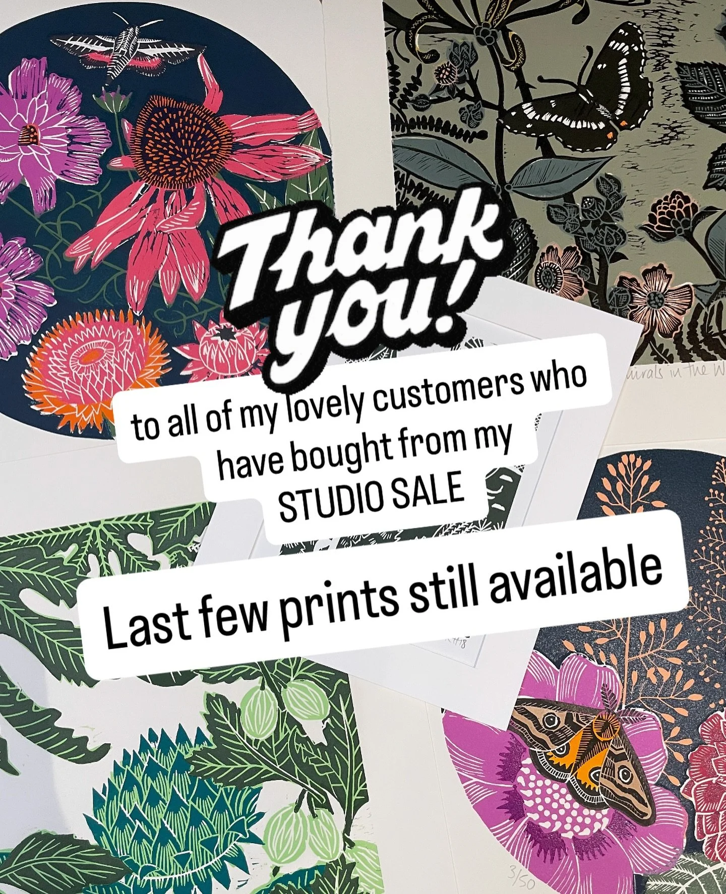 🌸 Feeling so grateful for all the love and support from my studio tidy-up! 🌸
It&rsquo;s been amazing seeing so many of my prints find new homes &mdash; thank you to everyone who&rsquo;s placed an order 💕
There are still a few beautiful pieces left
