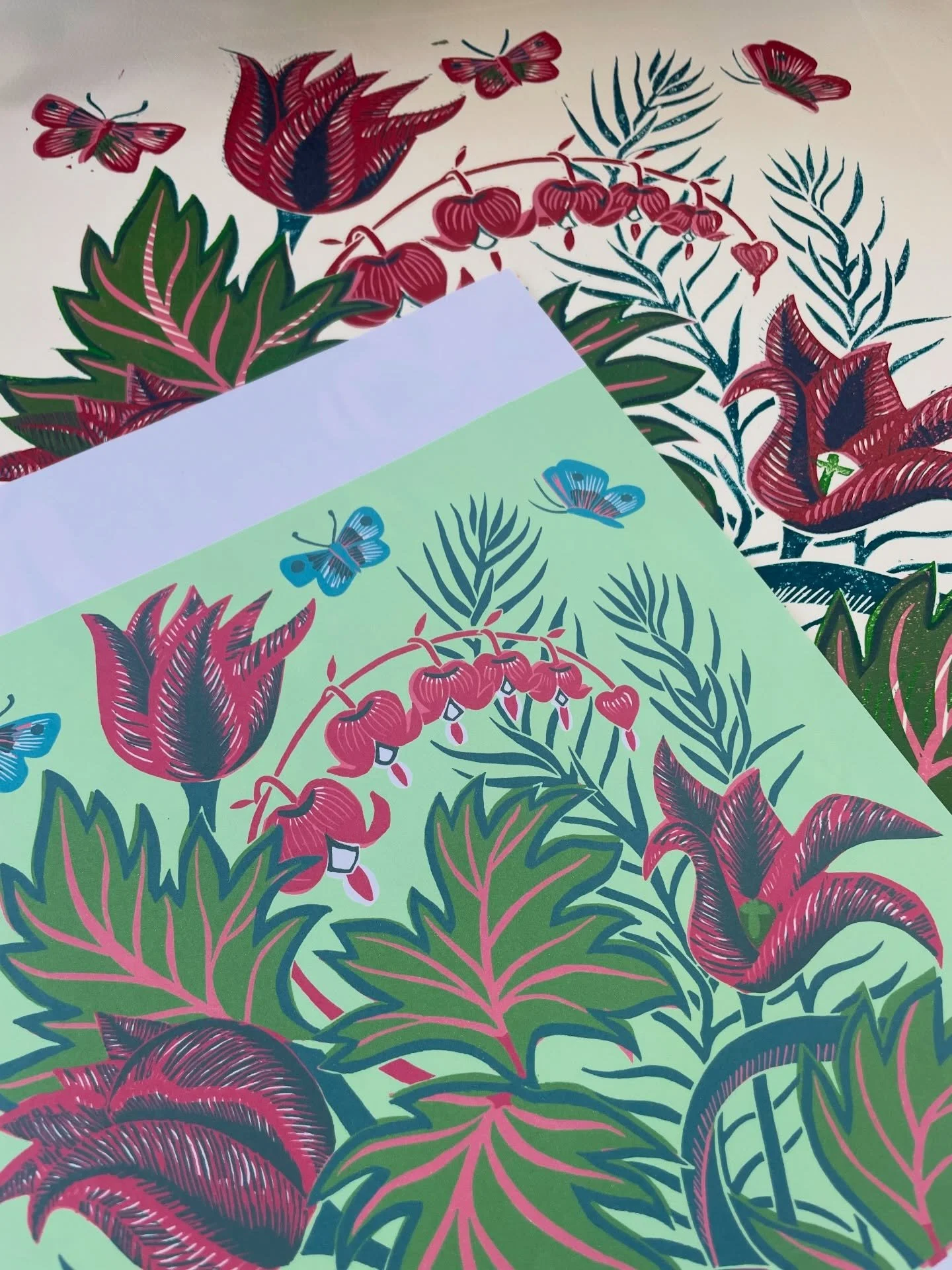 Hi folks! Here is a sneaky peek of something I&rsquo;m working on for @jehane_ltd upcoming Out of the Blue 2026 showcase. Stay tuned to see everything when it is launched in June. This year in the garden my Tulips and Dicentra ( bleeding heart)  have