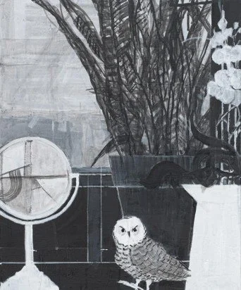 Catherine Lepp, "Owl, Mirror, Jug"