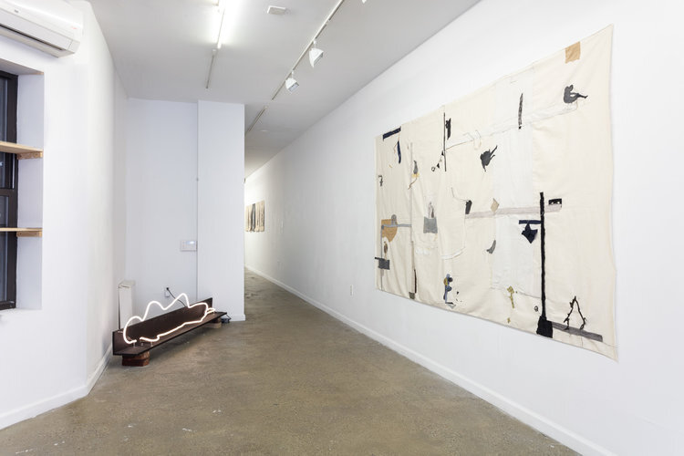 Installation view from Waiting to be Found with works by Fanny Allié