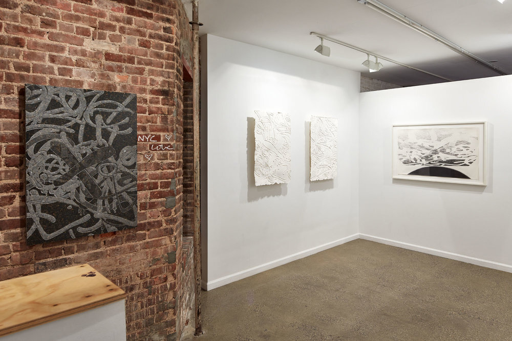 Installation view from Light/Weight with works by Steve Pauley. 