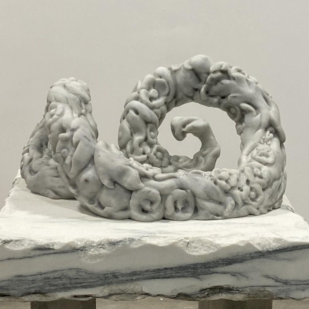 Members of Brooklyn-based collective Bread &amp; Roses Studio show new work in the Equity Gallery Courtyard, on view through May 31st.

The collective is comprised of four sculptors who employ largely traditional techniques and materials, from marble