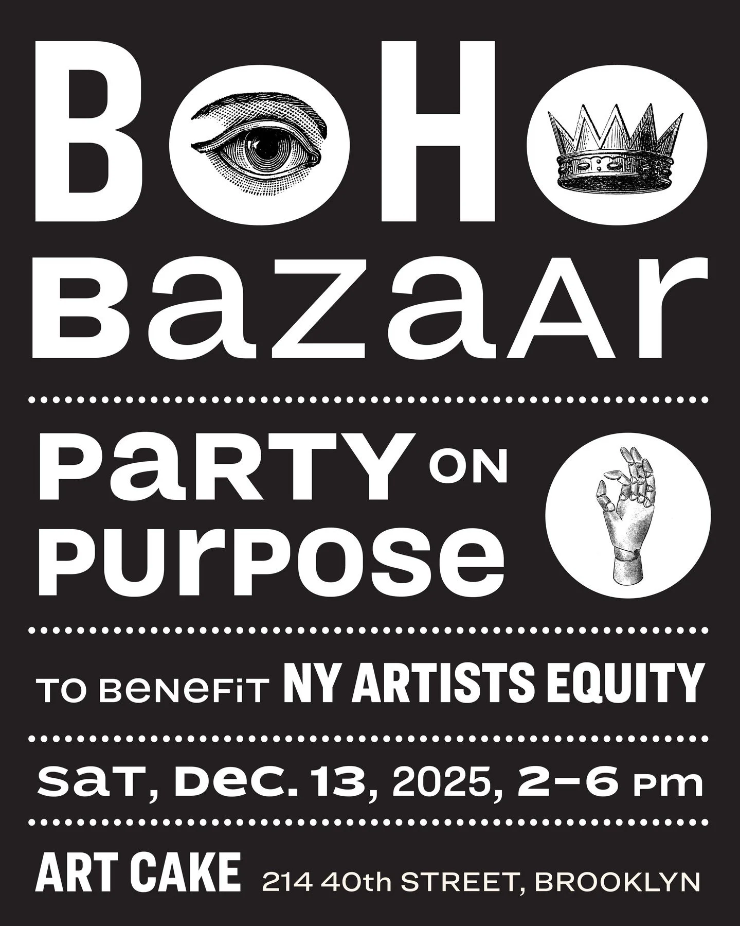 &ldquo;BoHo Bazaar&rdquo;, a benefit for NYAE, riffs on high-end art fairs with a healthy dose of 80s downtown DIY nostalgia served up with the fun and accessibility of flea markets, rent parties, and school cake sales. Attendees will be treated to a