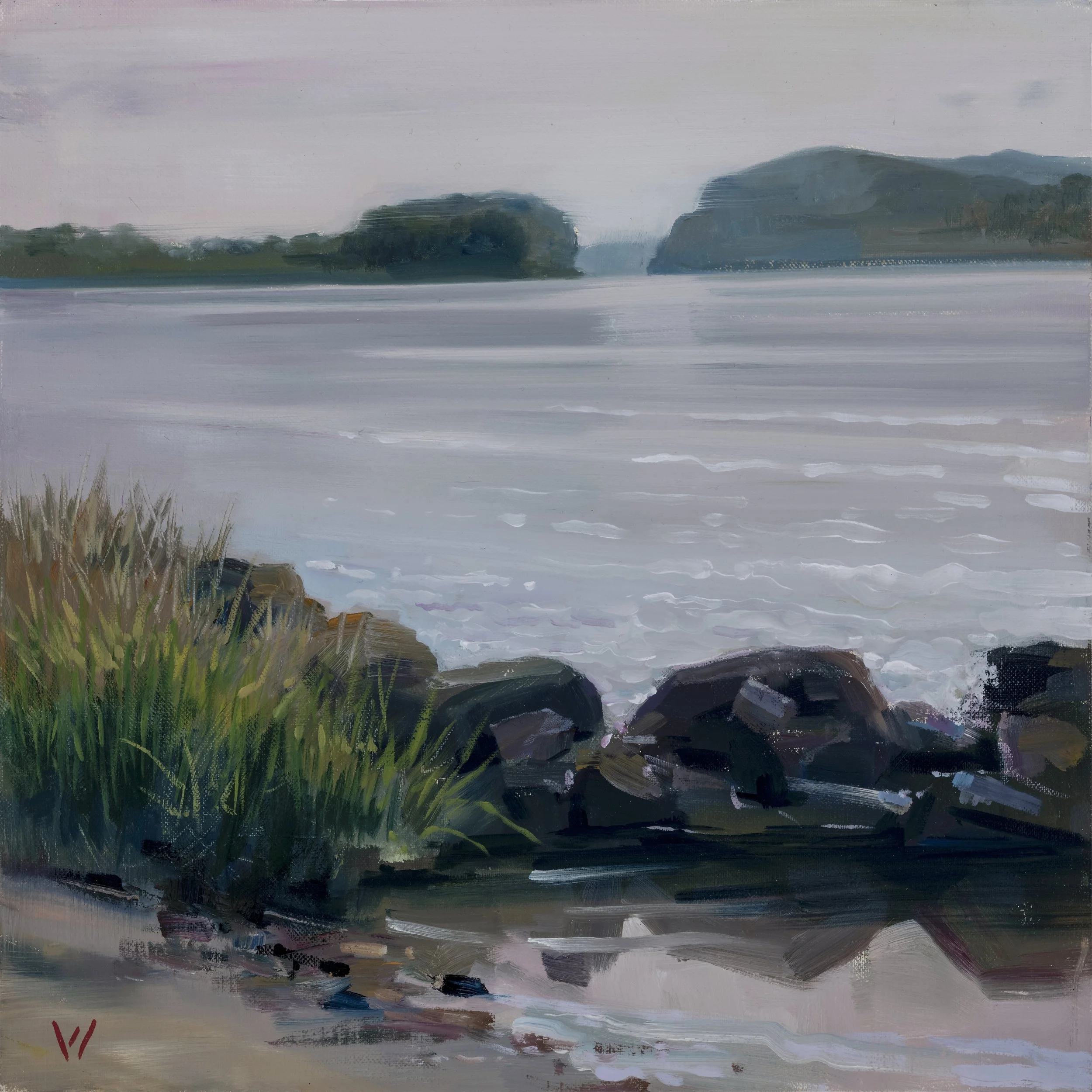 Patricia Watwood, "Silver Light on the Hudson at Croton Landing"