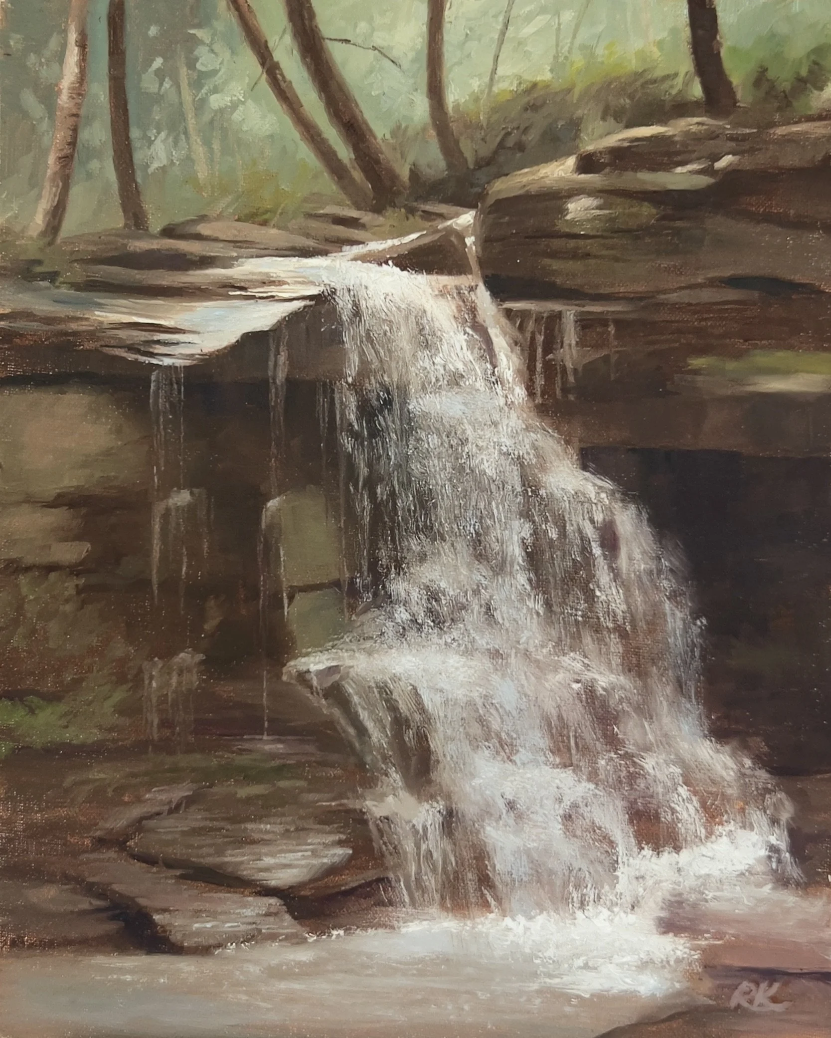 Robin Kappy, "Secret Falls Plein Air"