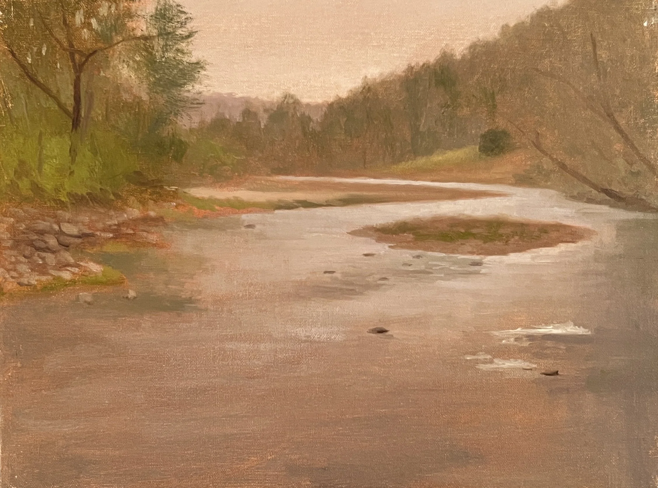 Robin Kappy, "Rainy Neversink River Plein Air"