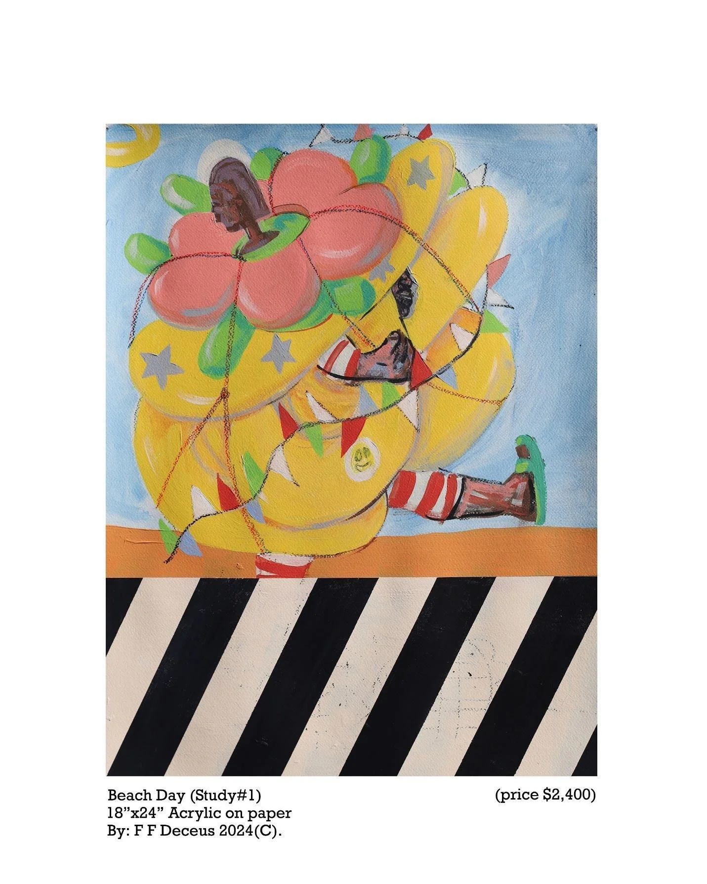 Francks F Deceus, "Beach Day (Study #1)"