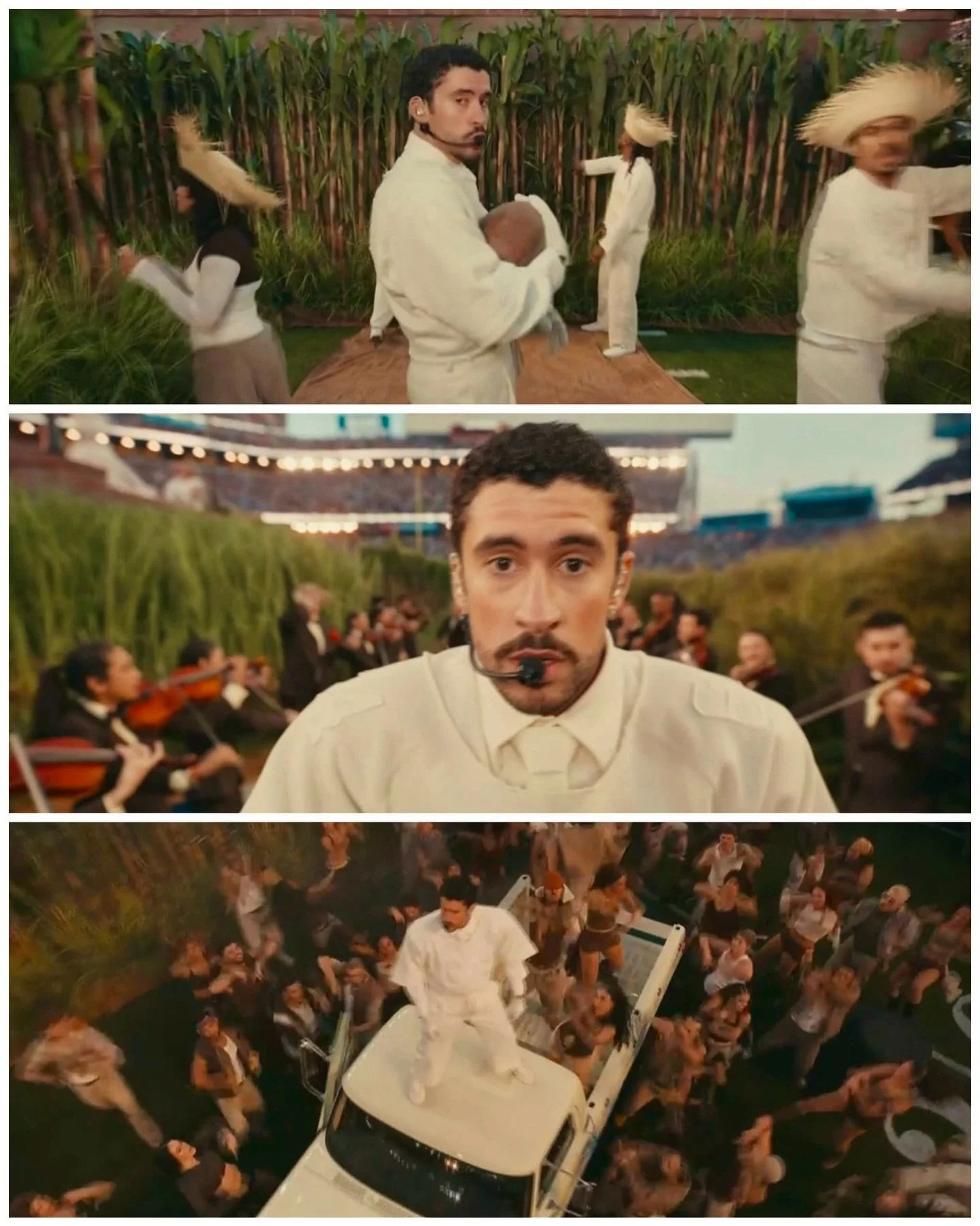 Bad Bunny en el Super Bowl 60,
No fue solo un show.
Fue direcci&oacute;n de arte bien pensada.

Paleta de colores bien cuidada, c&aacute;mara consciente, timing preciso.
Hasta esperaron el golden hour real. Eso habla de mucha planeacion y buena direc