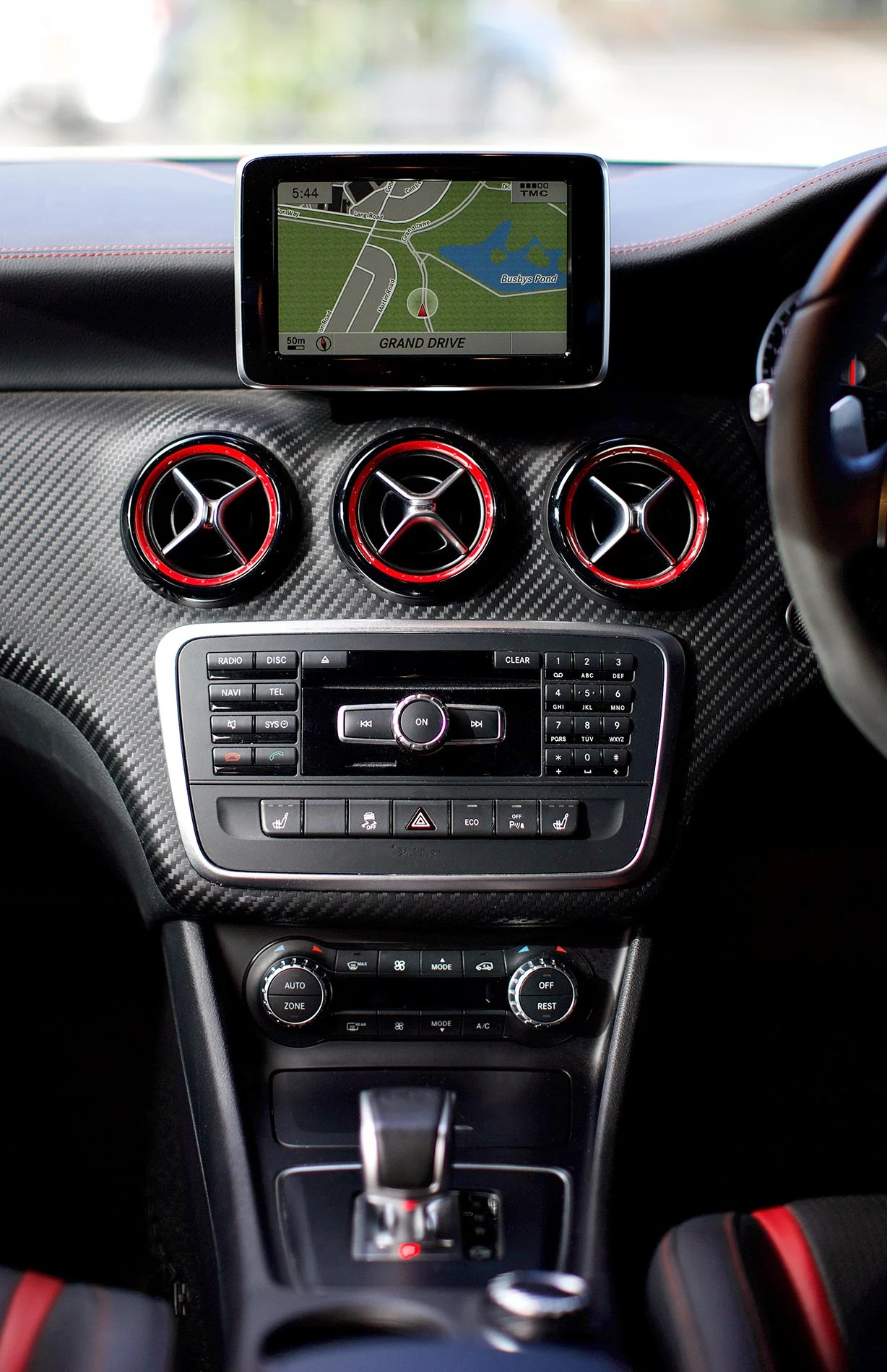 Mercedes A45 AMG interior centre console