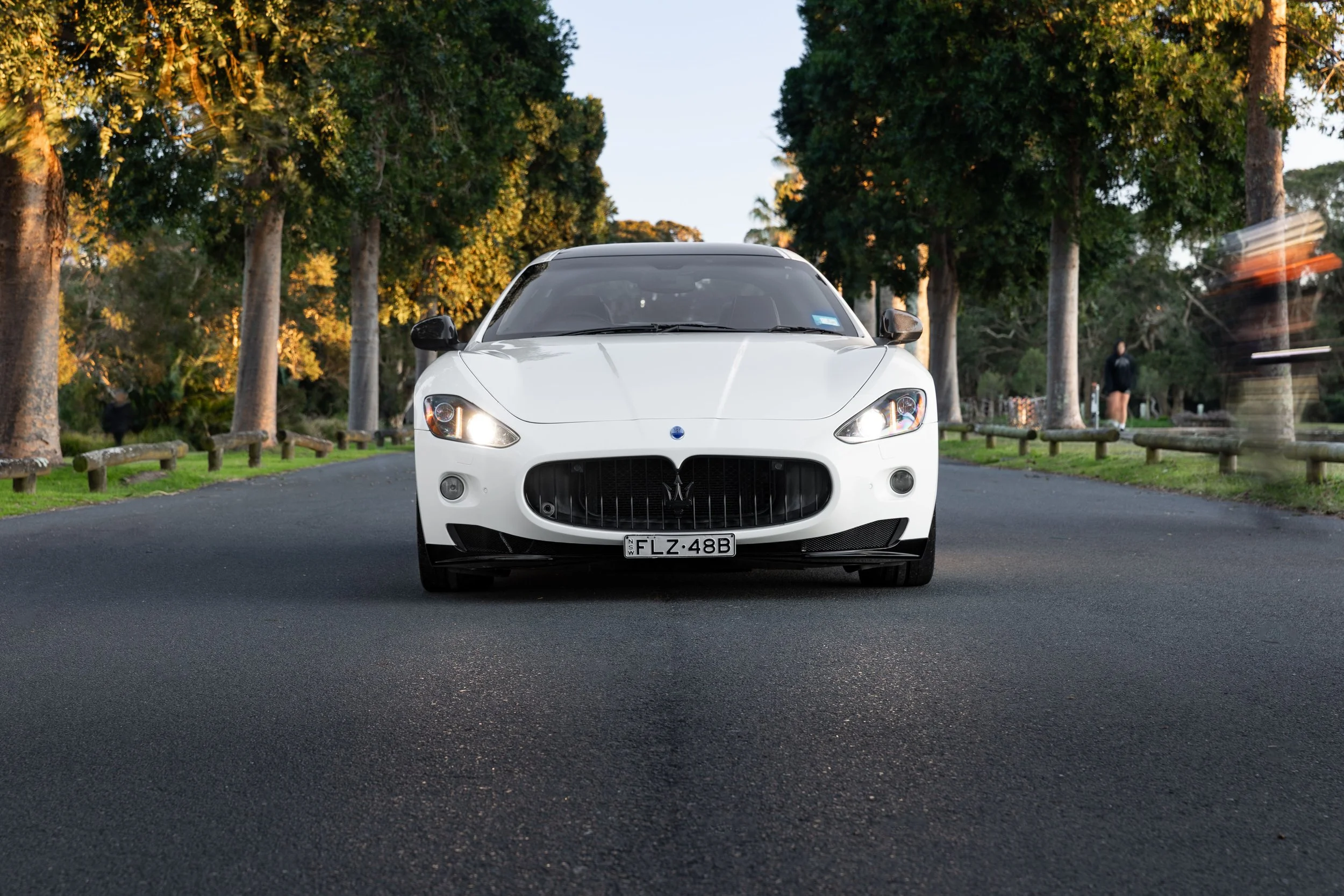 Maserati GranTurismo S rear straight-on, wide shot, professional car photographer Sydney