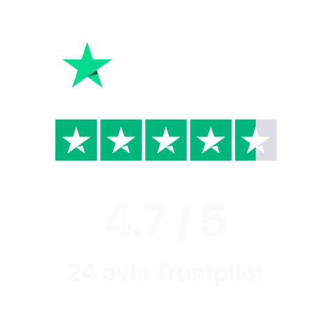 Note de 4,7 sur 5 basée sur 24 avis Trustpilot pour les cours de guitare d'Alex Vansalen à Saint-Gilles, Bruxelles