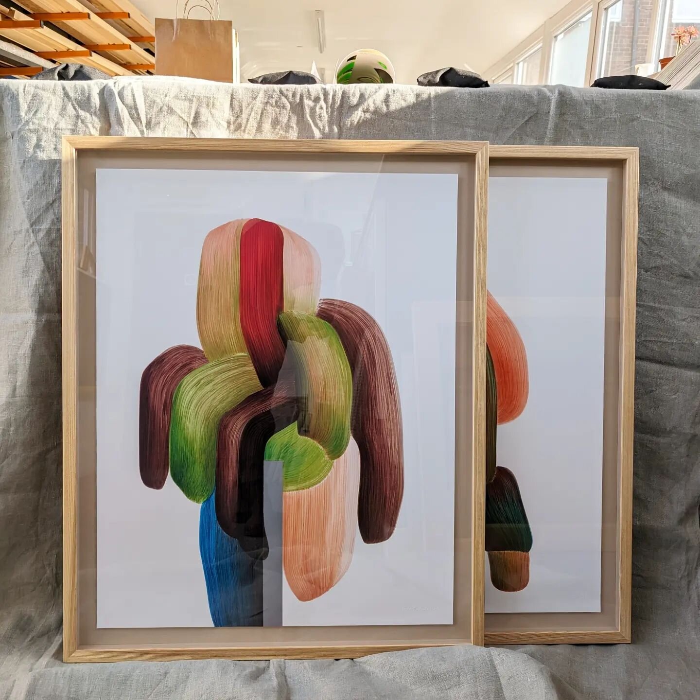 Lovely light in the workshop today. Finishing off a project for the brilliant @jimbutterell of Studio Jim, these two pieces by @ronanbouroullec are off to a beautifully designed opticians.
.
#interiordesign #pictureframing #sheffieldpictureframing #s