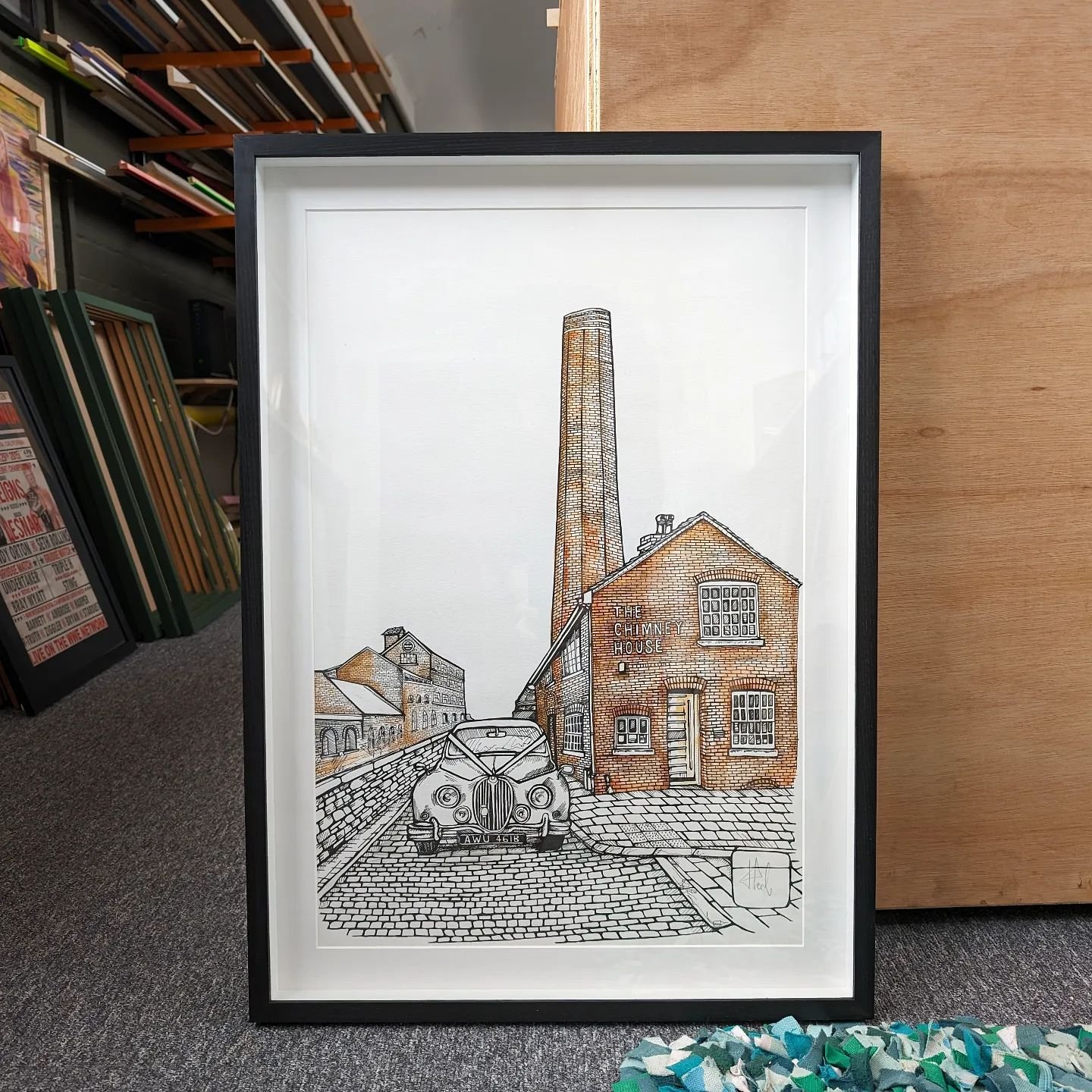 JO PEEL //
Painter, print maker, animator and film maker. You're never too far away from Jo's artwork in Sheffield, best known for her distinctive line drawings documenting ever changing city landscapes.
.
This piece is a private commission of Chimne