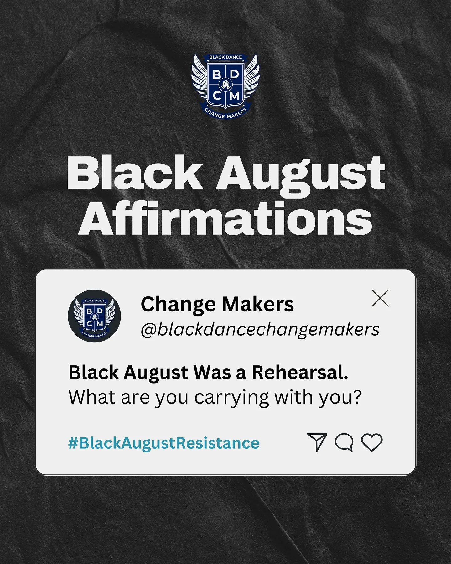 Black August is a way of life.
It lives in our bones, in our movement, in how we show up when nobody’s watching.
We spent this month remembering, studying, moving, and building with each other.
And now we ask: what are you taking with you?
Th