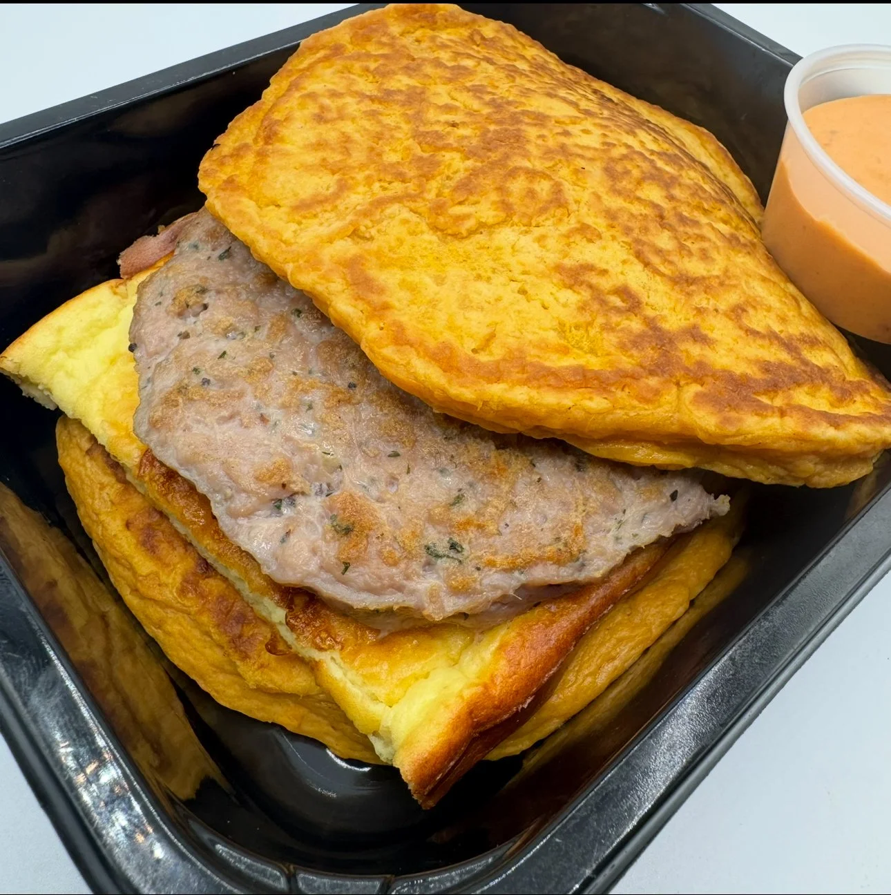 Griddle Sausage and Egg Breakfast Sandwich