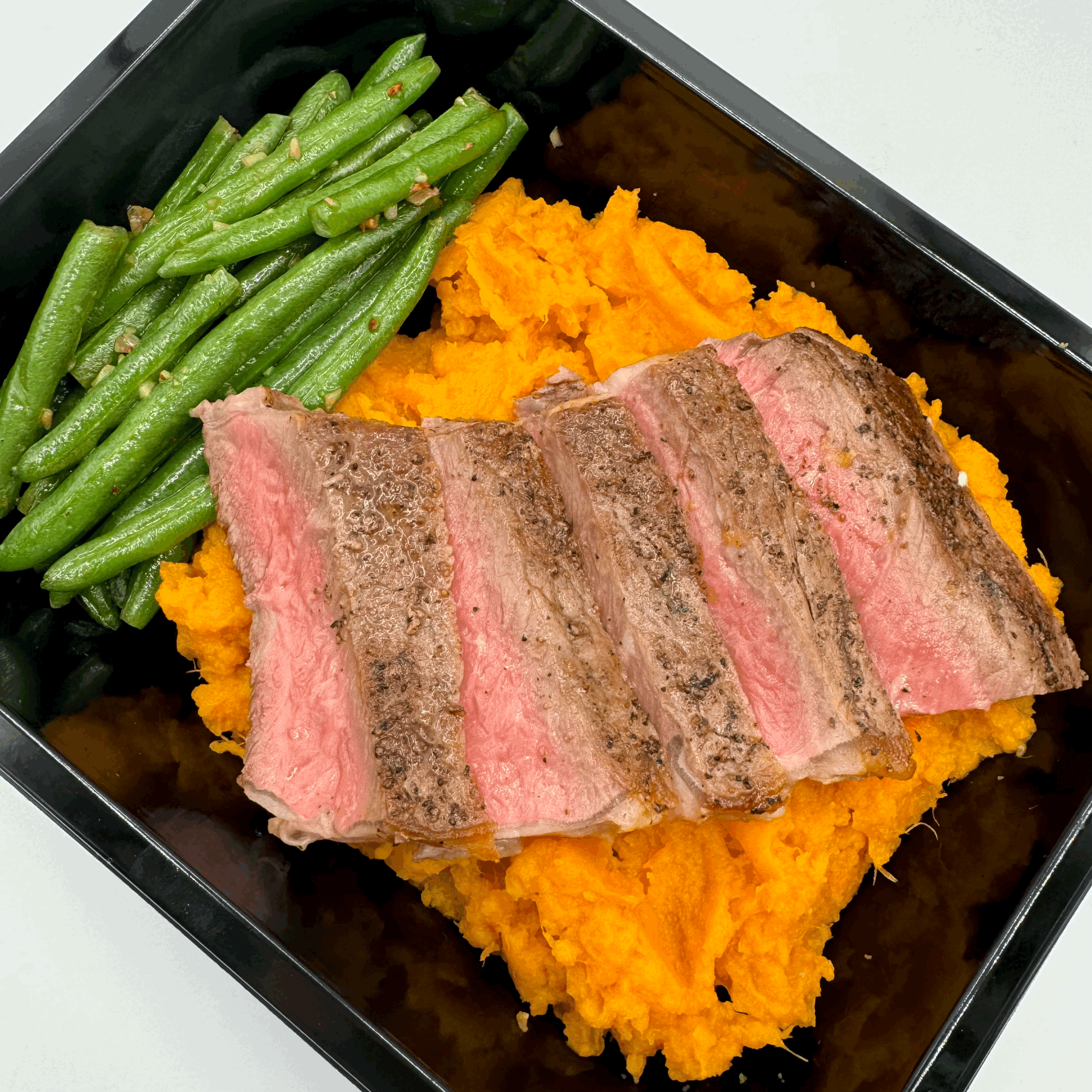 Grilled Steak w/ Sweet Potato Mash